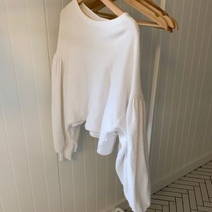 Free people bell sleeve crop sweater